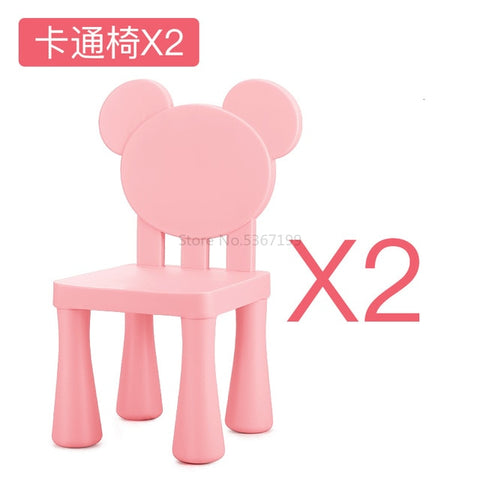 Image of Children's table and chair kindergarten table and chair baby learning table plastic table chair chair game table toy table