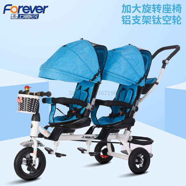 Permanent Second Child Artifact Tricycle Child Double Bicycle Twin Baby Stroller Baby Stroller Children Bed