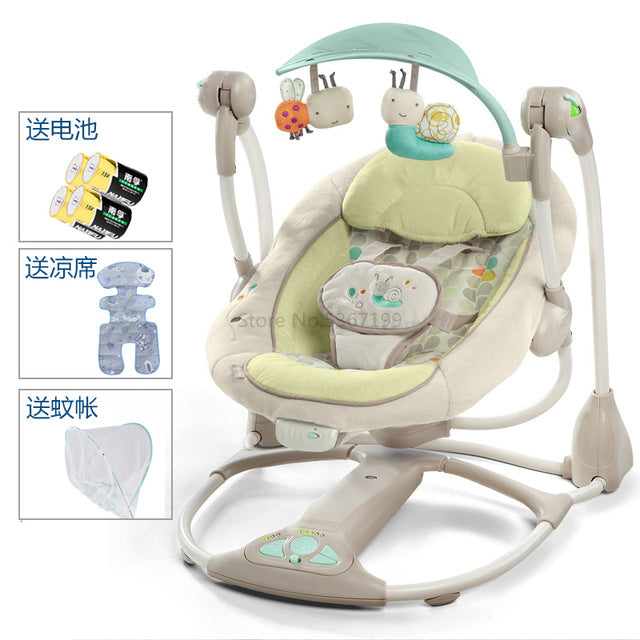 Baby Electric Rocking Chair Swing Coaxing Sleeping Artifact BB Cradle Bed Appease Recliner Increase