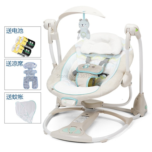 Baby Electric Rocking Chair Swing Coaxing Sleeping Artifact BB Cradle Bed Appease Recliner Increase