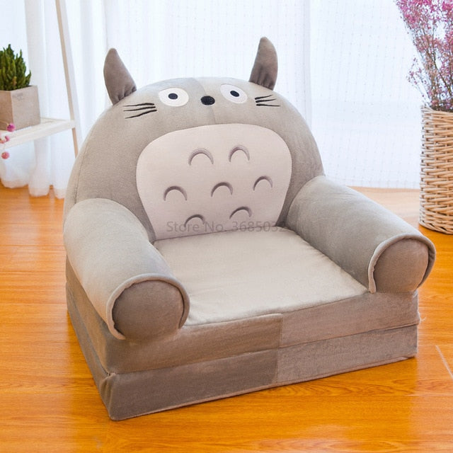 Hot Lovely Children Sofa Folding Cartoon Cute Lying Seat Baby Stool Kindergarten with Washable Cover Multicolor