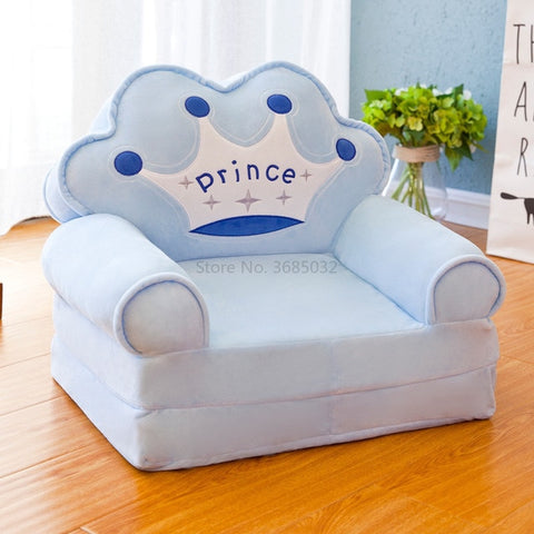 Image of Hot Lovely Children Sofa Folding Cartoon Cute Lying Seat Baby Stool Kindergarten with Washable Cover Multicolor