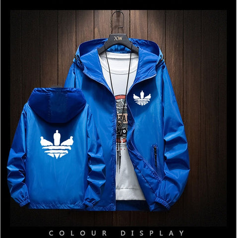 2020 New Brand Men's Jacket Outdoor Travel Hooded Slim Jacket Harajuku Andes Hooded Design Printed Large Size M-8XL Jacket