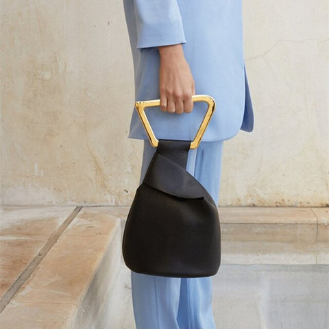 Image of women bag Irregular Acrylic Handle Women Handbags High Quality Solid Women HandBags designer bags Euro-American style