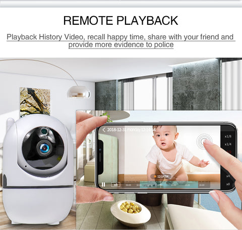 Image of 720P Baby Monitor Smart Home Cry Alarm Mini Surveillance Camera with Wifi Security Video