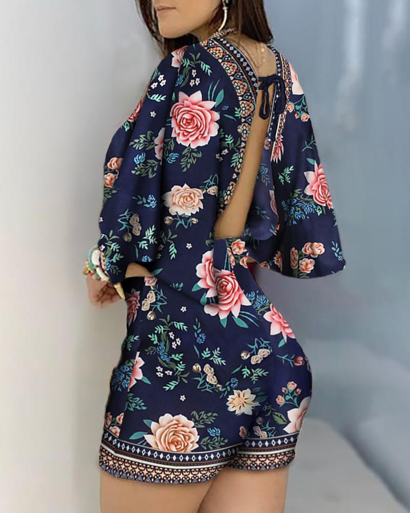 Women Jumpsuit Deep V Neck Half Sleeve Cold Shoulder Peplum High Waist Slim Office Ladies Elegant Romper Classy Female Jumpsuits