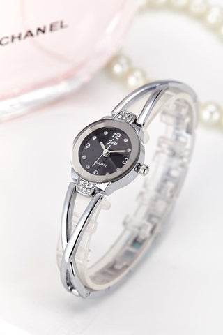 Image of New Fashion Rhinestone Watches Women Luxury Brand Stainless Steel Bracelet watches Ladies Quartz Dress Watches reloj mujer Clock