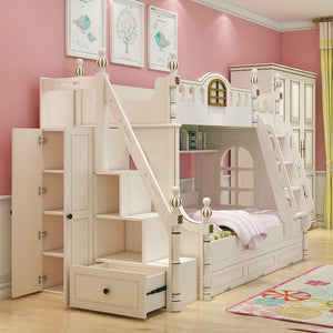 American design white children's bed 1.2 m bed bunk bed girl children's furniture bed