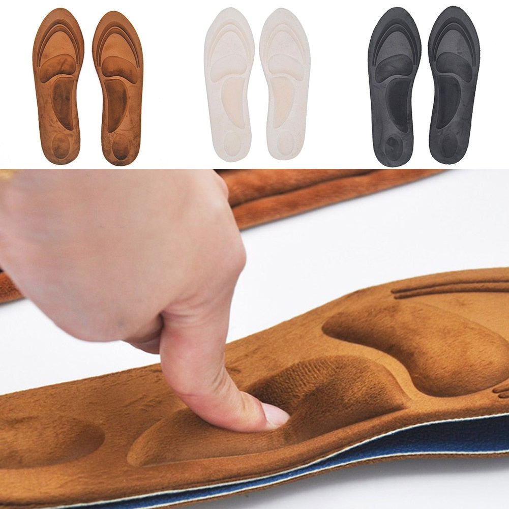 4D Flock Memory Foam Orthotic Insole Arch Support Orthopedic Insoles For Shoes Flat Foot Feet Care Sole Shoe Orthopedic Pads