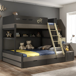 Nordic child bed combination modern minimalist children go to bed multi-functional high and low bunk bed