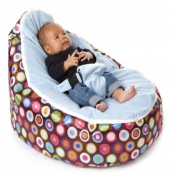 Babybooper Beanbag Soft Baby Cozy Baby Sitting Chair Nursery Pillow Safe. (Booper Purple Top Bubble Gum Drop - Babybooper Beanbags
